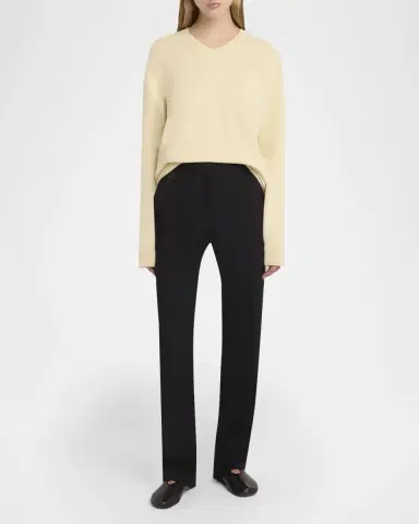 The Row Migeia V-Neck Cashmere Sweater | Thumbnail 2 The Row Migeia V-Neck Cashmere Sweater | Thumbnail 2