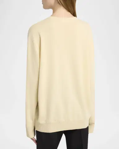 The Row Migeia V-Neck Cashmere Sweater | Thumbnail 3 The Row Migeia V-Neck Cashmere Sweater | Thumbnail 3