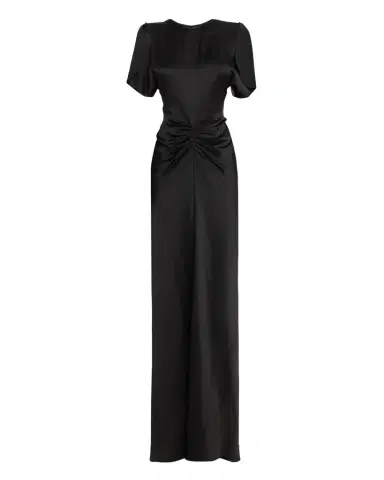 Victoria Beckham Gathered Waist Satin Maxi Dress | Thumbnail 1 Victoria Beckham Gathered Waist Satin Maxi Dress | Thumbnail 1