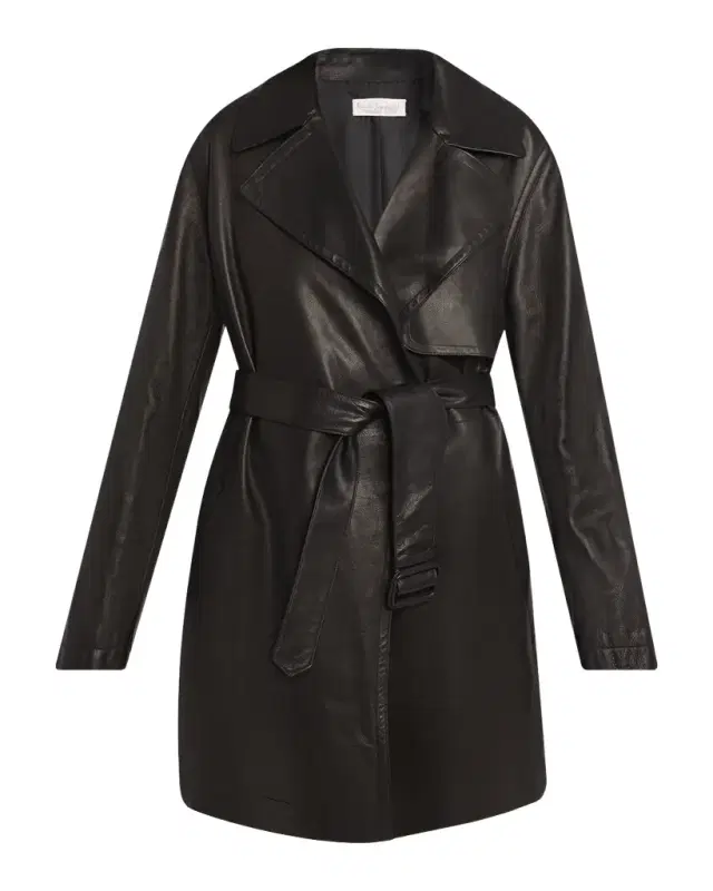 THE ROW Siempra Leather Wrap Trench Coat