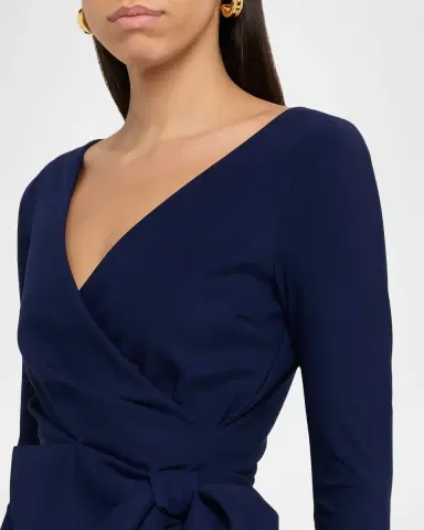 Chiara Boni La Petite Robe Maco Bow-Draped Jersey Gown | Thumbnail 5