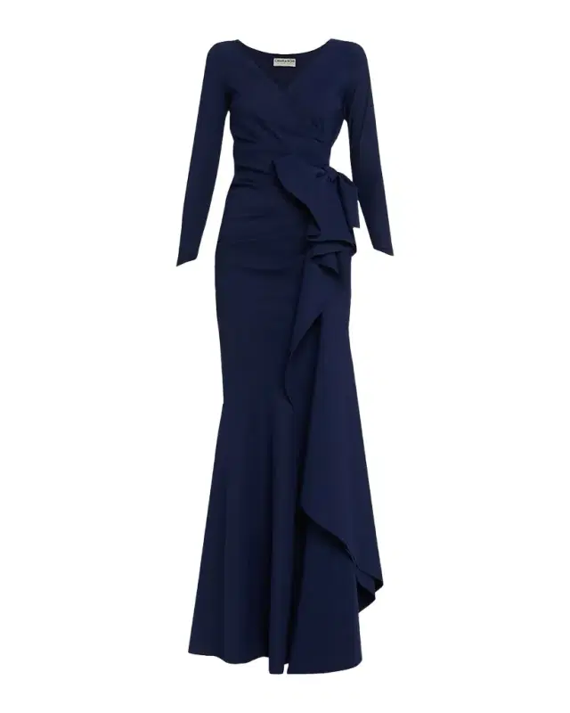 Chiara Boni La Petite Robe Maco Bow-Draped Jersey Gown