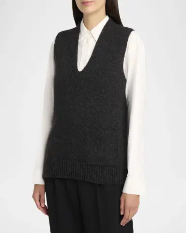 The Row Marte V-Neck Cashmere Sweater Vest | Thumbnail 4