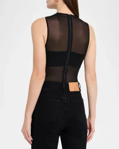 Alice + Olivia Mesh Bandeau Bodysuit | Thumbnail 3 Alice + Olivia Mesh Bandeau Bodysuit | Thumbnail 3