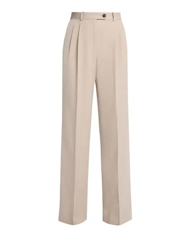 Virgil Double-Pleated Straight-Leg Pants