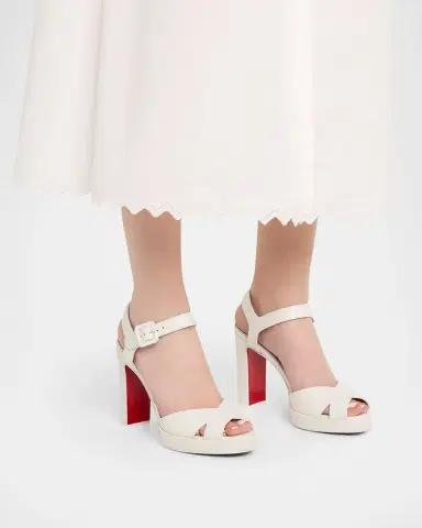 Christian Louboutin 100mm Cora Leather Sandals | Thumbnail 2 Christian Louboutin 100mm Cora Leather Sandals | Thumbnail 2