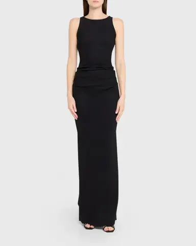 Chiara Boni La Petite Robe Eman Sleeveless Draped Column Gown | Thumbnail 2