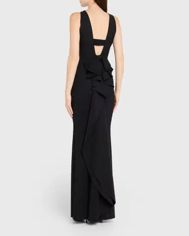 Chiara Boni La Petite Robe Eman Sleeveless Draped Column Gown | Thumbnail 3