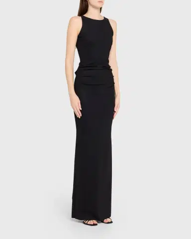 Chiara Boni La Petite Robe Eman Sleeveless Draped Column Gown | Thumbnail 4
