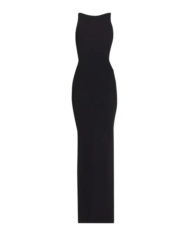 Chiara Boni La Petite Robe Eman Sleeveless Draped Column Gown