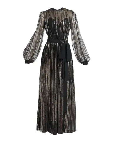 Elie Saab Sequin Embroidered Tulle Long-Sleeve Maxi Dress | Thumbnail 1 Elie Saab Sequin Embroidered Tulle Long-Sleeve Maxi Dress | Thumbnail 1