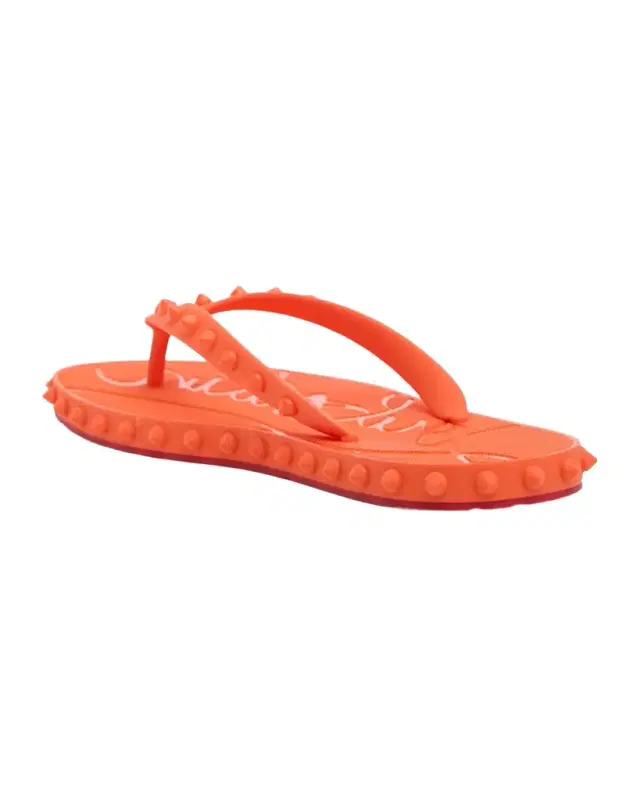 Christian Louboutin Loubi Donna Spike Flip Flops