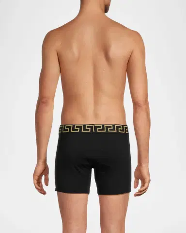Versace Men's Organic Cotton Greek Key Boxer Briefs | Thumbnail 3