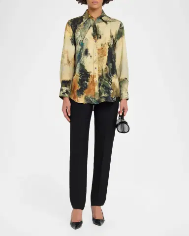 Libertine Modernist Landscape Silk Button-Down Shirt | Thumbnail 2 Libertine Modernist Landscape Silk Button-Down Shirt | Thumbnail 2