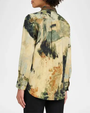 Libertine Modernist Landscape Silk Button-Down Shirt | Thumbnail 3 Libertine Modernist Landscape Silk Button-Down Shirt | Thumbnail 3