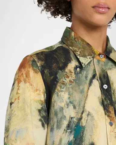 Libertine Modernist Landscape Silk Button-Down Shirt | Thumbnail 5 Libertine Modernist Landscape Silk Button-Down Shirt | Thumbnail 5