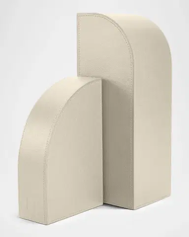 Assouline Cubist R Leather Bookend | Thumbnail 3 Assouline Cubist R Leather Bookend | Thumbnail 3