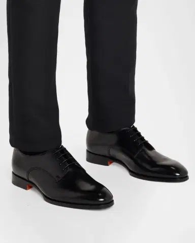 Santoni Men's Leather Derby Shoes | Thumbnail 2