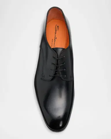 Santoni Men's Leather Derby Shoes | Thumbnail 6