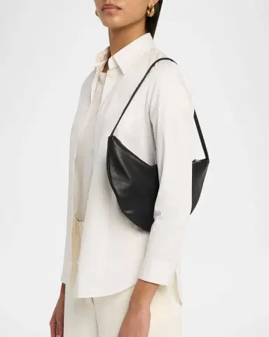 The Row Izzy Small Crescent Shoulder Bag in Leather | Thumbnail 6 The Row Izzy Small Crescent Shoulder Bag in Leather | Thumbnail 6
