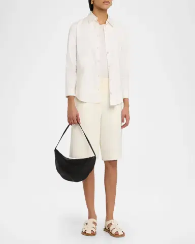 The Row Izzy Small Crescent Shoulder Bag in Leather | Thumbnail 9 The Row Izzy Small Crescent Shoulder Bag in Leather | Thumbnail 9
