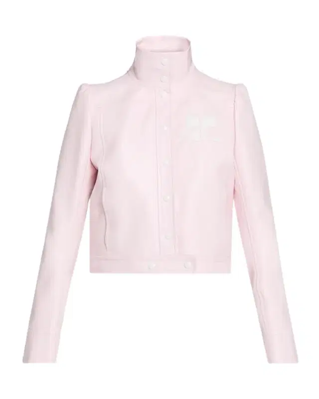 Courreges Textured Vinyl Crop Jacket