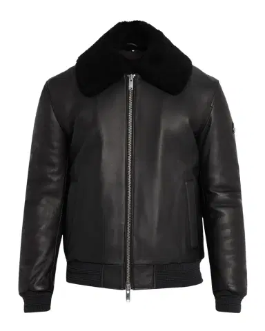 Moose Knuckles Men 's Toba Bomber Jacket with Shearling Collar | Thumbnail 1