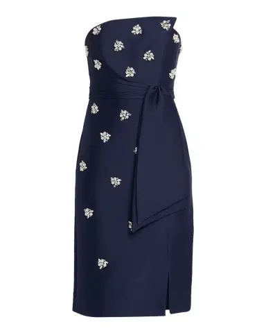 Kay Unger New York Ria Strapless Crystal-Embellished Midi Dress | Thumbnail 1 Kay Unger New York Ria Strapless Crystal-Embellished Midi Dress | Thumbnail 1