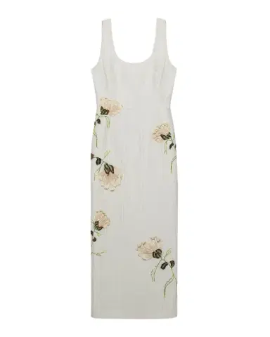 SIMKHAI Lilibeth Sleeveless Floral Applique Midi Dress | Thumbnail 1 SIMKHAI Lilibeth Sleeveless Floral Applique Midi Dress | Thumbnail 1