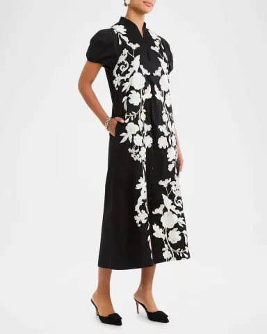 Mestiza New York Elliana Embroidered Applique Midi Dress | Thumbnail 4 Mestiza New York Elliana Embroidered Applique Midi Dress | Thumbnail 4
