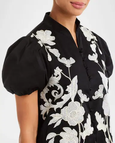 Mestiza New York Elliana Embroidered Applique Midi Dress | Thumbnail 5 Mestiza New York Elliana Embroidered Applique Midi Dress | Thumbnail 5