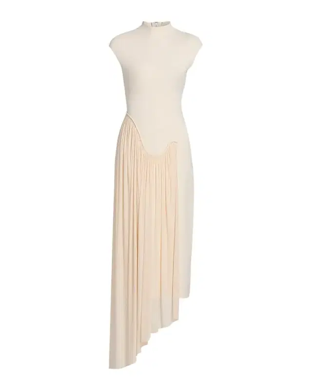 Francis Draped Compact Knit Midi Dress