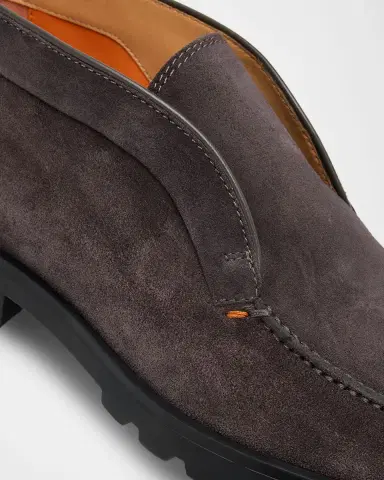 Santoni Men's Rock Suede Loafers | Thumbnail 5 Santoni Men's Rock Suede Loafers | Thumbnail 5