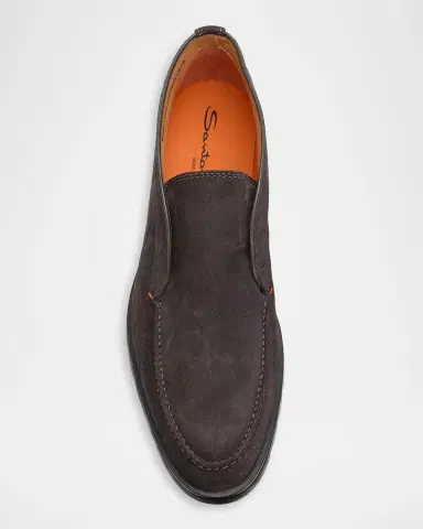 Santoni Men's Rock Suede Loafers | Thumbnail 6 Santoni Men's Rock Suede Loafers | Thumbnail 6