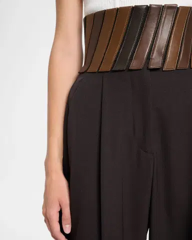 Alaïa Belted Wool Gabardine Pants | Thumbnail 5 Alaïa Belted Wool Gabardine Pants | Thumbnail 5