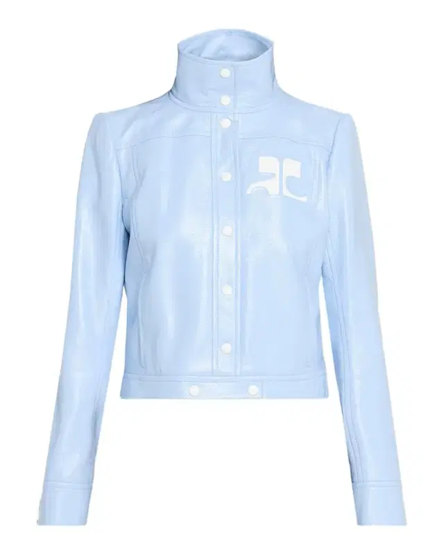 Courreges Textured Vinyl Crop Jacket