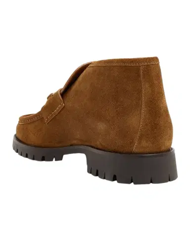 Gucci Men's Sylke Suede Bit Lug-Sole Chukka Boots | Thumbnail 1