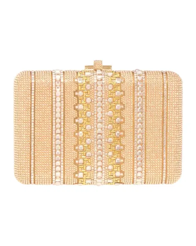 Judith Leiber Couture Lattice Crystal Slim Clutch Bag