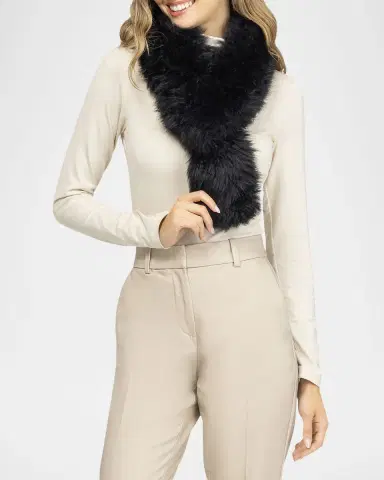 Gorski Knit Select Cashmere Goat Pull-Through Scarf | Thumbnail 3