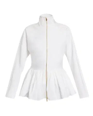 Alaïa Cotton Poplin Peplum Jacket | Thumbnail 1