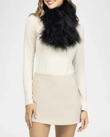 Gorski Select Lamb Shearling Pull-Through Scarf | Thumbnail 3