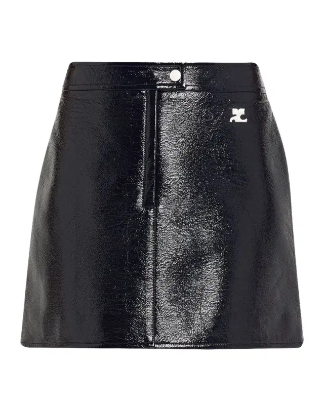 Courreges Reedition Vinyl Mini Skirt