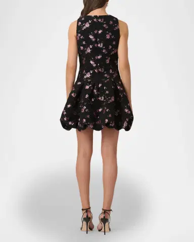 Shoshanna Raffaella Velvet Jacquard Bubble Mini Dress | Thumbnail 2 Shoshanna Raffaella Velvet Jacquard Bubble Mini Dress | Thumbnail 2