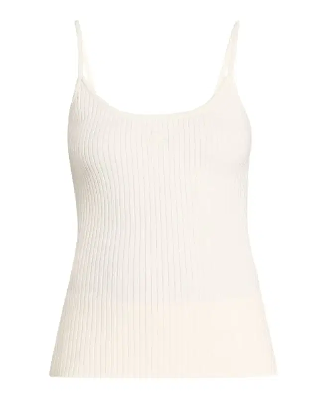 Courreges Logo Ribbed Knit Tank Top