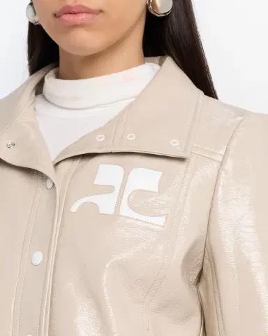 Courrèges Textured Vinyl Crop Jacket | Thumbnail 5 Courrèges Textured Vinyl Crop Jacket | Thumbnail 5