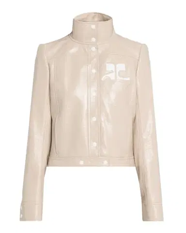 Courrèges Textured Vinyl Crop Jacket | Thumbnail 1 Courrèges Textured Vinyl Crop Jacket | Thumbnail 1