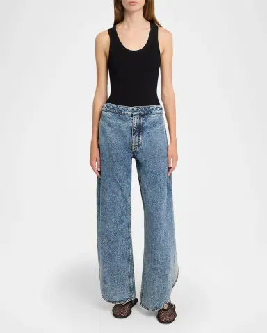 Alaïa Denim Petal Pants | Thumbnail 2