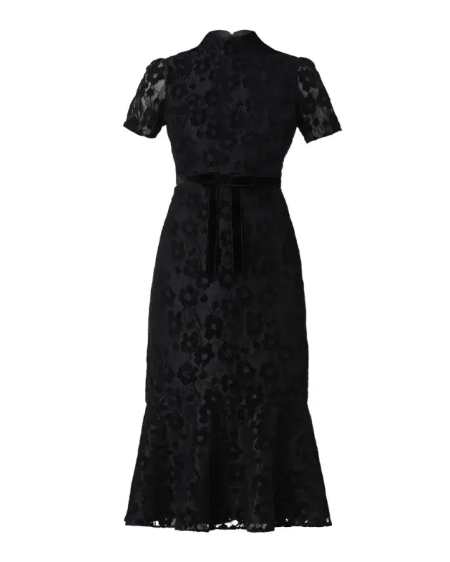 Pierre Bow-Front Lace Mermaid Midi Dress