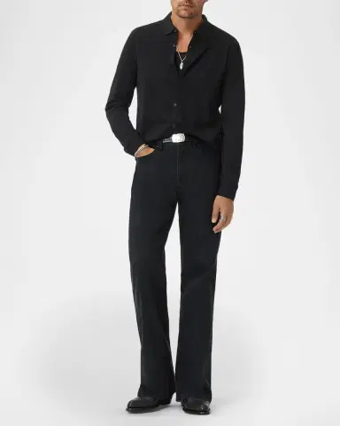 JOHN VARVATOS Men's Gareth Organic Cotton Button-Down Shirt | Thumbnail 2 JOHN VARVATOS Men's Gareth Organic Cotton Button-Down Shirt | Thumbnail 2