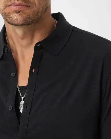 JOHN VARVATOS Men's Gareth Organic Cotton Button-Down Shirt | Thumbnail 6 JOHN VARVATOS Men's Gareth Organic Cotton Button-Down Shirt | Thumbnail 6